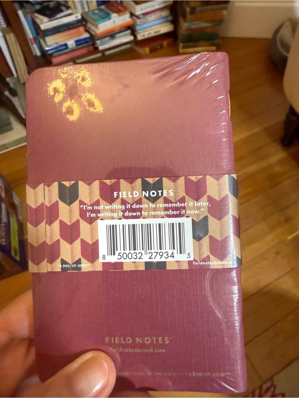 Field Notes 3 small Notebooks - Burgundy and gold